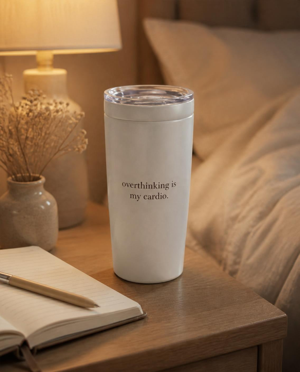 Thermobecher Edelstahl 591 ml mit lustigem Spruch – Isolierter Coffee-to-go Becher, verschiedene Designs, Schwarz oder Weiß